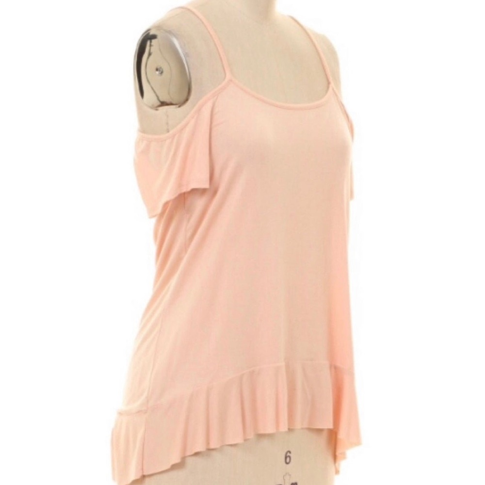 Peach High Low Top